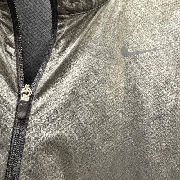 Nike Shield Jacket Mens XXL Gunmetal Gray Metallic Water Wind Repel Full Zip - Picture 4 of 10